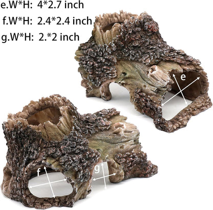 Turtle Basking Platform Shale Scape Step Ledge, Reptile Ladder Resting Terrace Aquarium Decor, Great for Reptiles, Amphibians, Frogs, Small Turtle