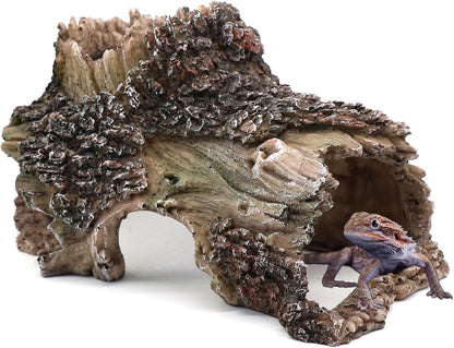 Turtle Basking Platform Shale Scape Step Ledge, Reptile Ladder Resting Terrace Aquarium Decor, Great for Reptiles, Amphibians, Frogs, Small Turtle