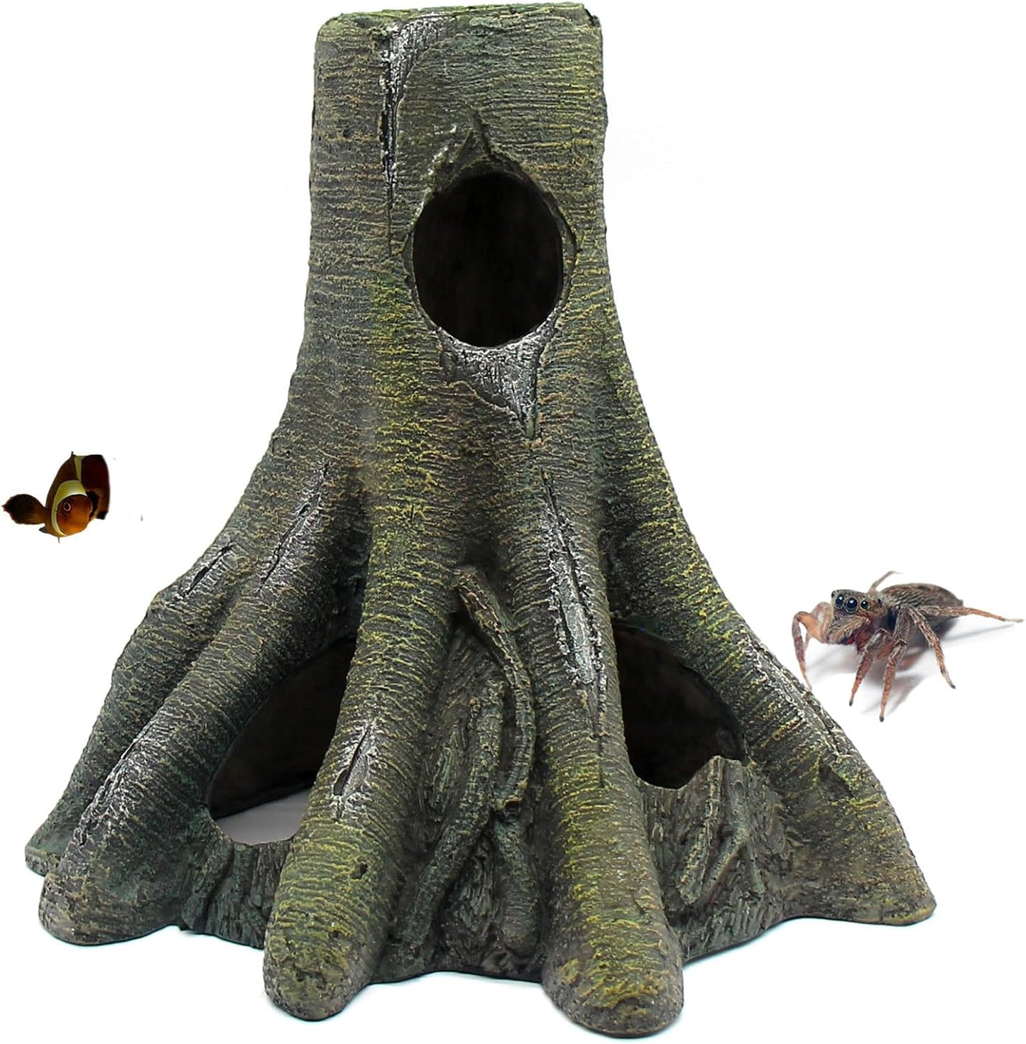 Turtle Basking Platform Shale Scape Step Ledge, Reptile Ladder Resting Terrace Aquarium Decor, Great for Reptiles, Amphibians, Frogs, Small Turtle