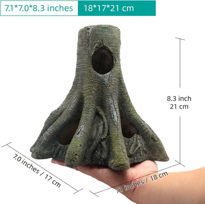 Turtle Basking Platform Shale Scape Step Ledge, Reptile Ladder Resting Terrace Aquarium Decor, Great for Reptiles, Amphibians, Frogs, Small Turtle