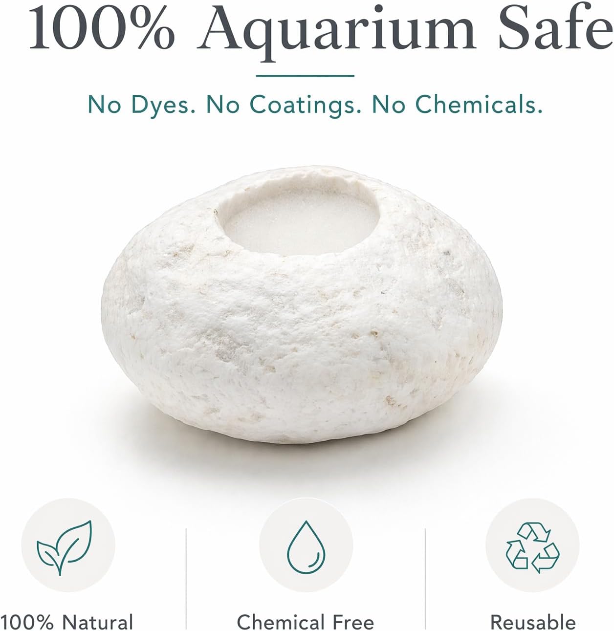 Natural River Stone Plant Weights for Aquarium, Handmade Pebble Anchors for Aquatic Plants, Fish Tank Decorations, Unique Shape & Size, Landscape Plant Weights (Small 0.8″ Hole 6pcs)