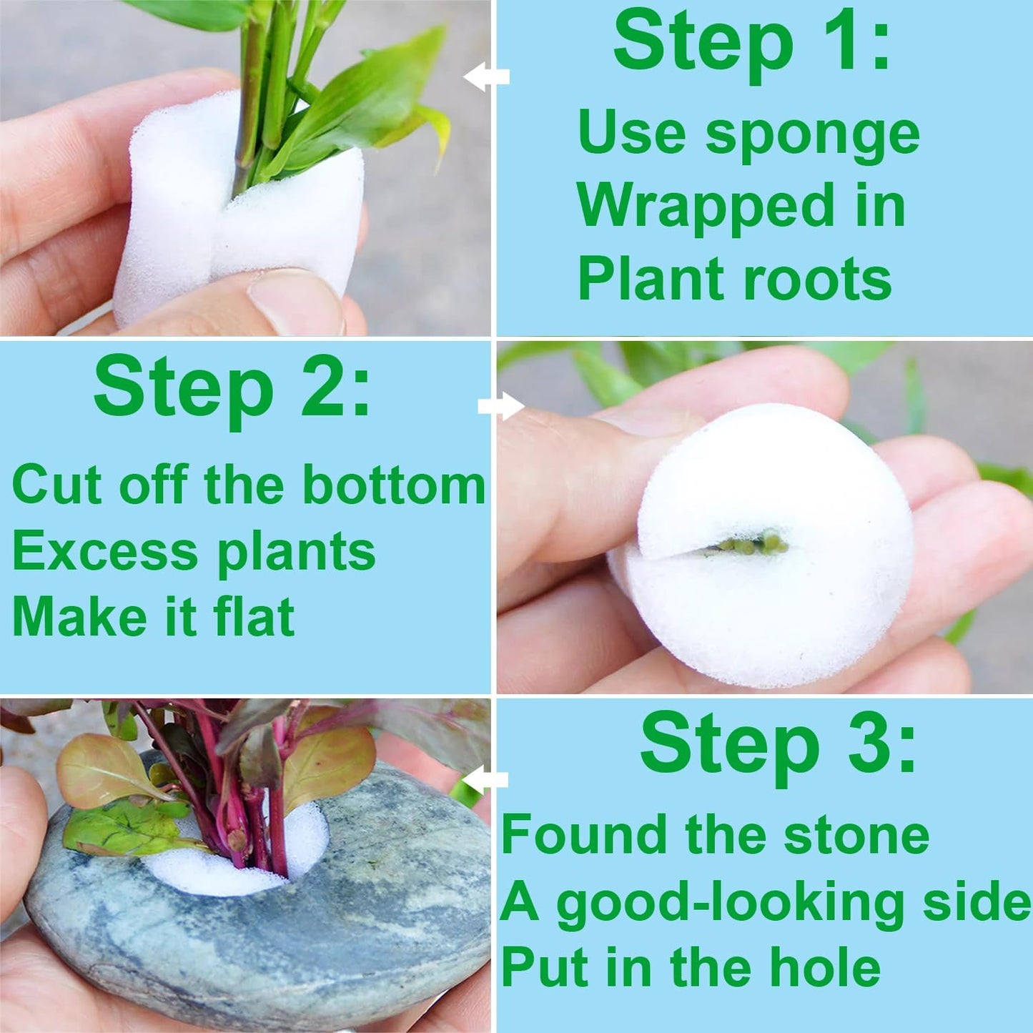 Natural River Stone Plant Weights for Aquarium, Handmade Pebble Anchors for Aquatic Plants, Fish Tank Decorations, Unique Shape & Size, Landscape Plant Weights (Small 0.8″ Hole 6pcs)