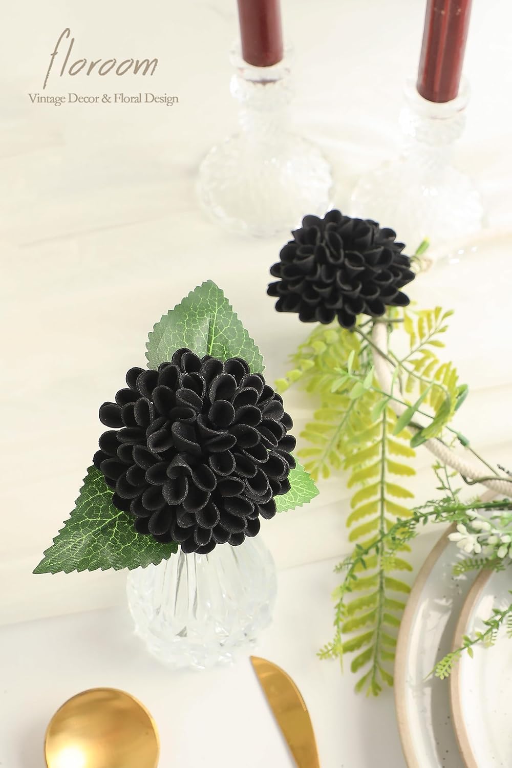 Artificial Dahlia Flowers 25pcs Real Looking Ivory Foam Fake Roses with Stems for DIY Wedding Bouquets White Bridal Shower Centerpieces Floral Arrangements Party Tables Home Decoration