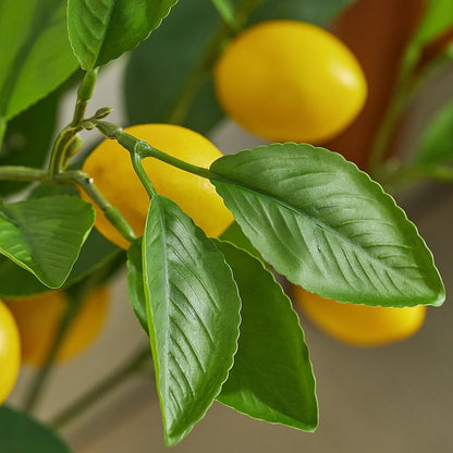 36 Inch Artificial Lemon Branches for Vases Greenery Stems with Faux Fruits Realistic Lifelike Fake Lemon Tree Branch for Home, Dining Table, Kitchen Decor