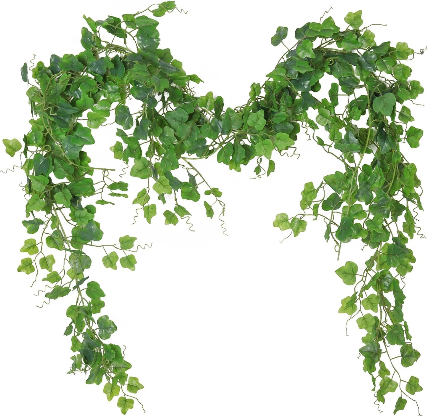 Artificial Willow Leaves Vine Twigs 2Pcs 6.2Ft Fake Hanging Plant Silk Leaf Ivy Garland Faux Italian Ruscus Greenery Indoor Outdoor Wedding Arch Jungle Beach Birthday Party Garden Decor