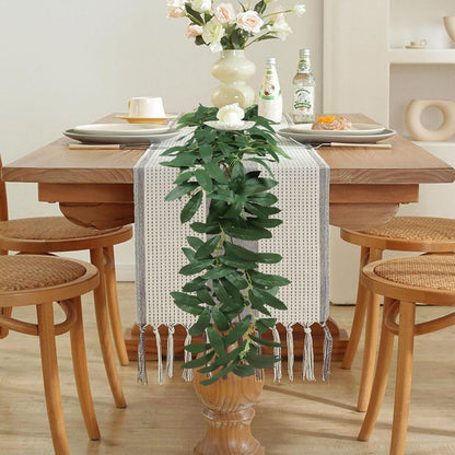 Artificial Willow Leaves Vine Twigs 2Pcs 6.2Ft Fake Hanging Plant Silk Leaf Ivy Garland Faux Italian Ruscus Greenery Indoor Outdoor Wedding Arch Jungle Beach Birthday Party Garden Decor