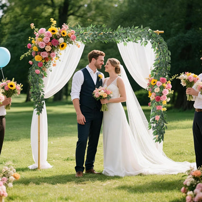 Artificial Willow Leaves Vine Twigs 2Pcs 6.2Ft Fake Hanging Plant Silk Leaf Ivy Garland Faux Italian Ruscus Greenery Indoor Outdoor Wedding Arch Jungle Beach Birthday Party Garden Decor