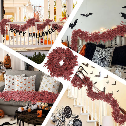 Artificial Willow Leaves Vine Twigs 2Pcs 6.2Ft Fake Hanging Plant Silk Leaf Ivy Garland Faux Italian Ruscus Greenery Indoor Outdoor Wedding Arch Jungle Beach Birthday Party Garden Decor