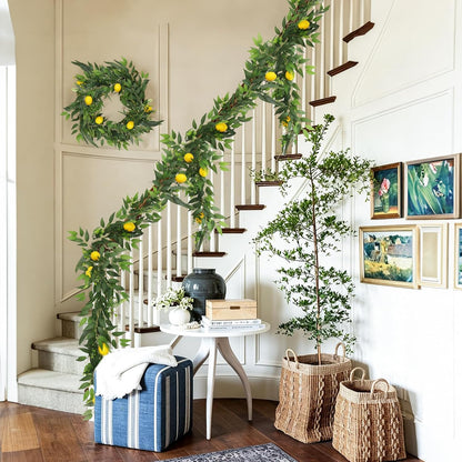 Artificial Willow Leaves Vine Twigs 2Pcs 6.2Ft Fake Hanging Plant Silk Leaf Ivy Garland Faux Italian Ruscus Greenery Indoor Outdoor Wedding Arch Jungle Beach Birthday Party Garden Decor