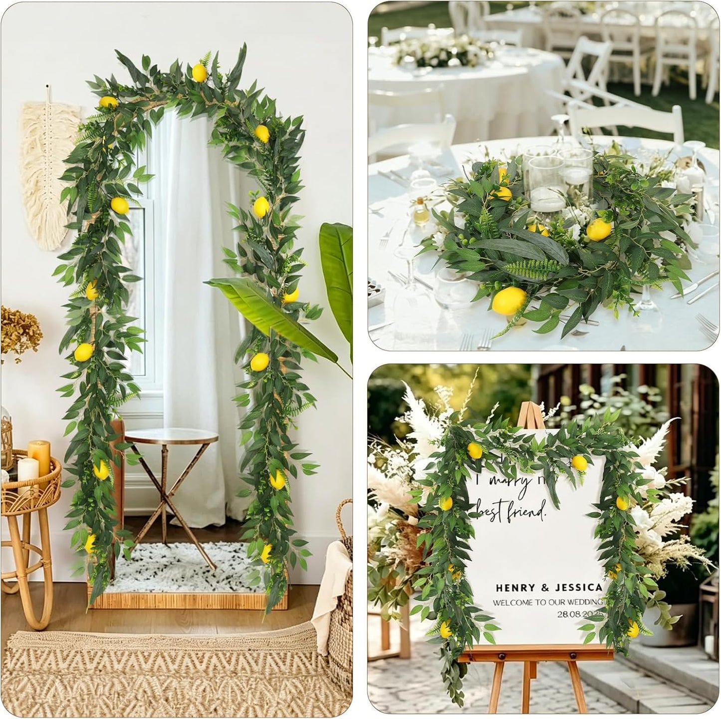 Artificial Willow Leaves Vine Twigs 2Pcs 6.2Ft Fake Hanging Plant Silk Leaf Ivy Garland Faux Italian Ruscus Greenery Indoor Outdoor Wedding Arch Jungle Beach Birthday Party Garden Decor