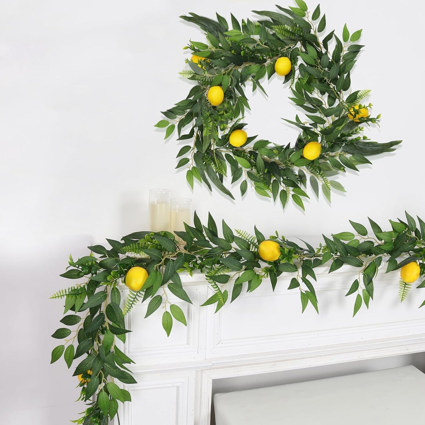 Artificial Willow Leaves Vine Twigs 2Pcs 6.2Ft Fake Hanging Plant Silk Leaf Ivy Garland Faux Italian Ruscus Greenery Indoor Outdoor Wedding Arch Jungle Beach Birthday Party Garden Decor