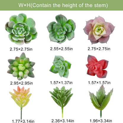 18pcs Mini Artificial Succulent Plant,Flocked Faux Succulent for Floral Wall Garden Arrangement Home Office Decor,Unpotted