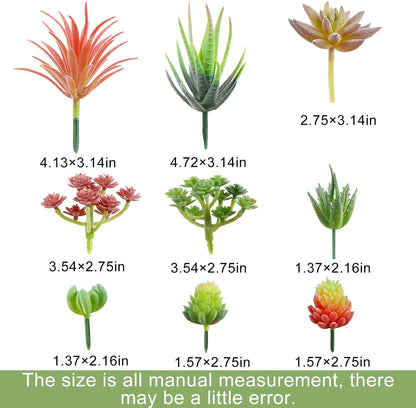18pcs Mini Artificial Succulent Plant,Flocked Faux Succulent for Floral Wall Garden Arrangement Home Office Decor,Unpotted