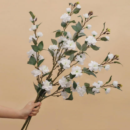34.6” /88cm Artificial Camellia Bouquet, 4Pcs Faux Flowers Silk Touch Realistic Camellia Flowers, for Table Decorations, Weddings, Home, Office Decor (Orange)