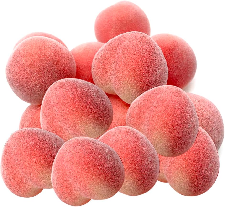 18Pcs Artificial Peach Fake Peach Mini Fruit Small Peach Simulation Lifelike for Home Cabinet Table Party Kitchen Decoration Photography Prop