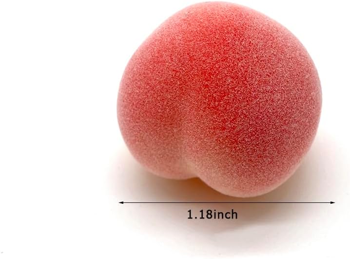 18Pcs Artificial Peach Fake Peach Mini Fruit Small Peach Simulation Lifelike for Home Cabinet Table Party Kitchen Decoration Photography Prop