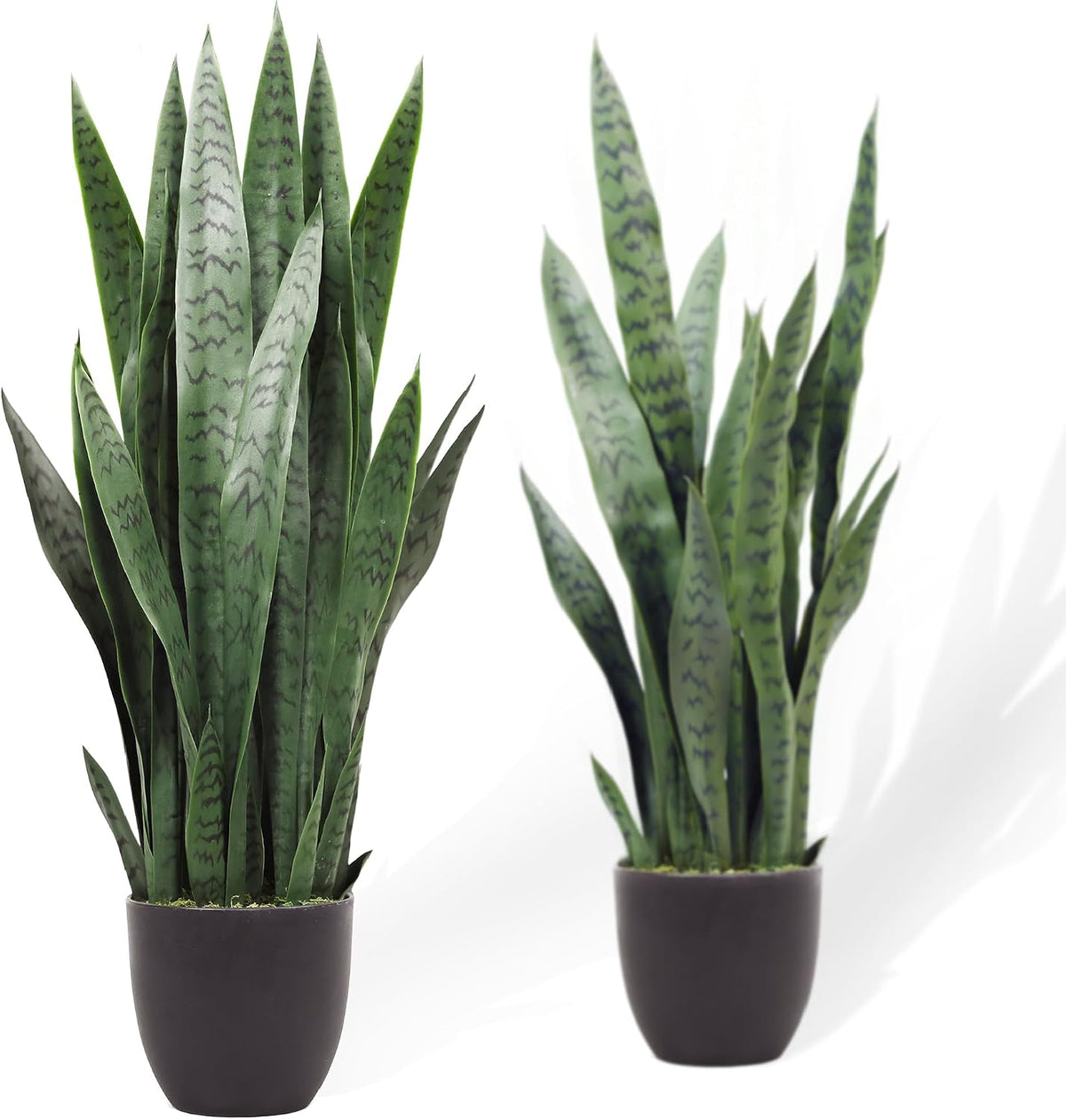 3FT Artificial Snake Plant, 35in Fake Sansevieria Indoor Outdoor