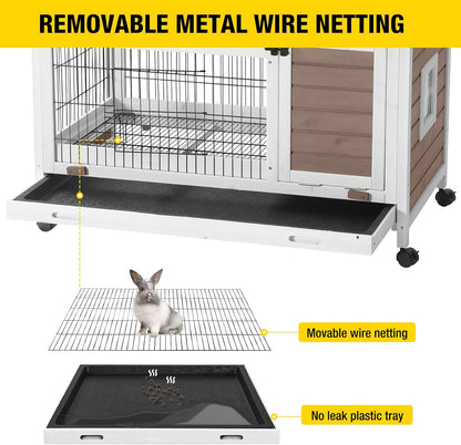Pet Playpen Guinea Pig Cage Small Animal Rabbit Exercise Pen with Waterproof Floor Liner - Extension Playpen ONLY