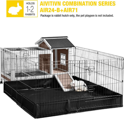 Pet Playpen Guinea Pig Cage Small Animal Rabbit Exercise Pen with Waterproof Floor Liner - Extension Playpen ONLY