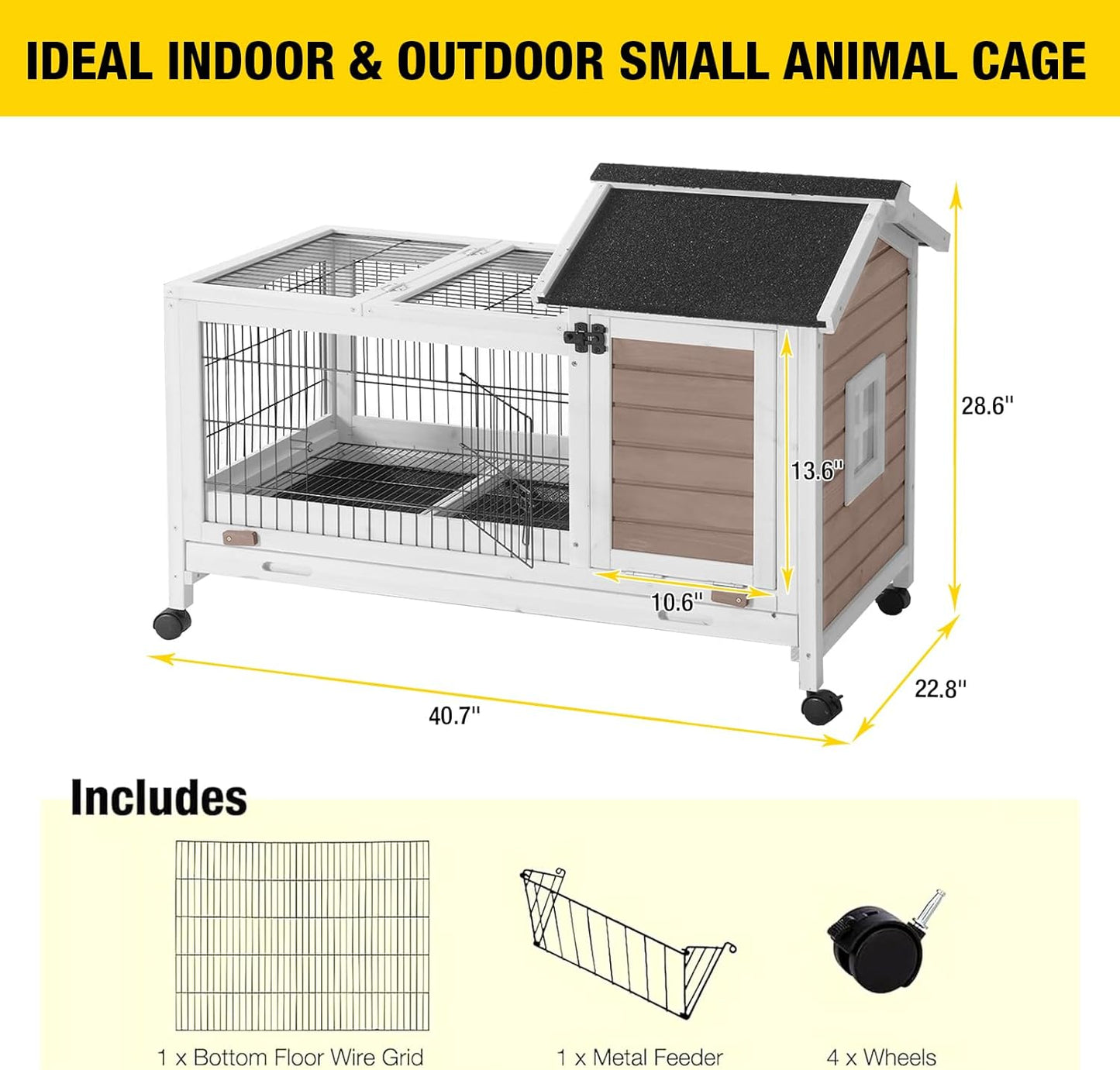 Pet Playpen Guinea Pig Cage Small Animal Rabbit Exercise Pen with Waterproof Floor Liner - Extension Playpen ONLY