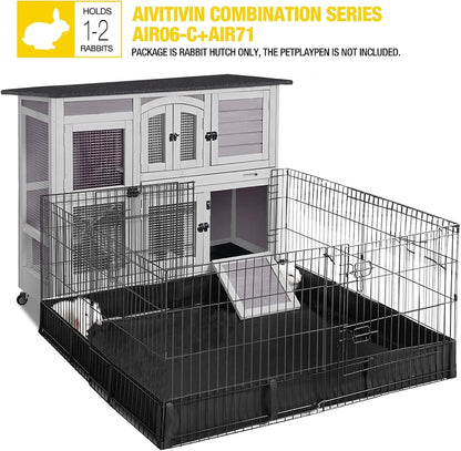 Pet Playpen Guinea Pig Cage Small Animal Rabbit Exercise Pen with Waterproof Floor Liner - Extension Playpen ONLY
