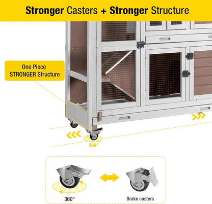 Pet Playpen Guinea Pig Cage Small Animal Rabbit Exercise Pen with Waterproof Floor Liner - Extension Playpen ONLY