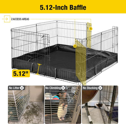 Pet Playpen Guinea Pig Cage Small Animal Rabbit Exercise Pen with Waterproof Floor Liner - Extension Playpen ONLY