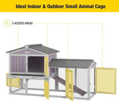 Pet Playpen Guinea Pig Cage Small Animal Rabbit Exercise Pen with Waterproof Floor Liner - Extension Playpen ONLY