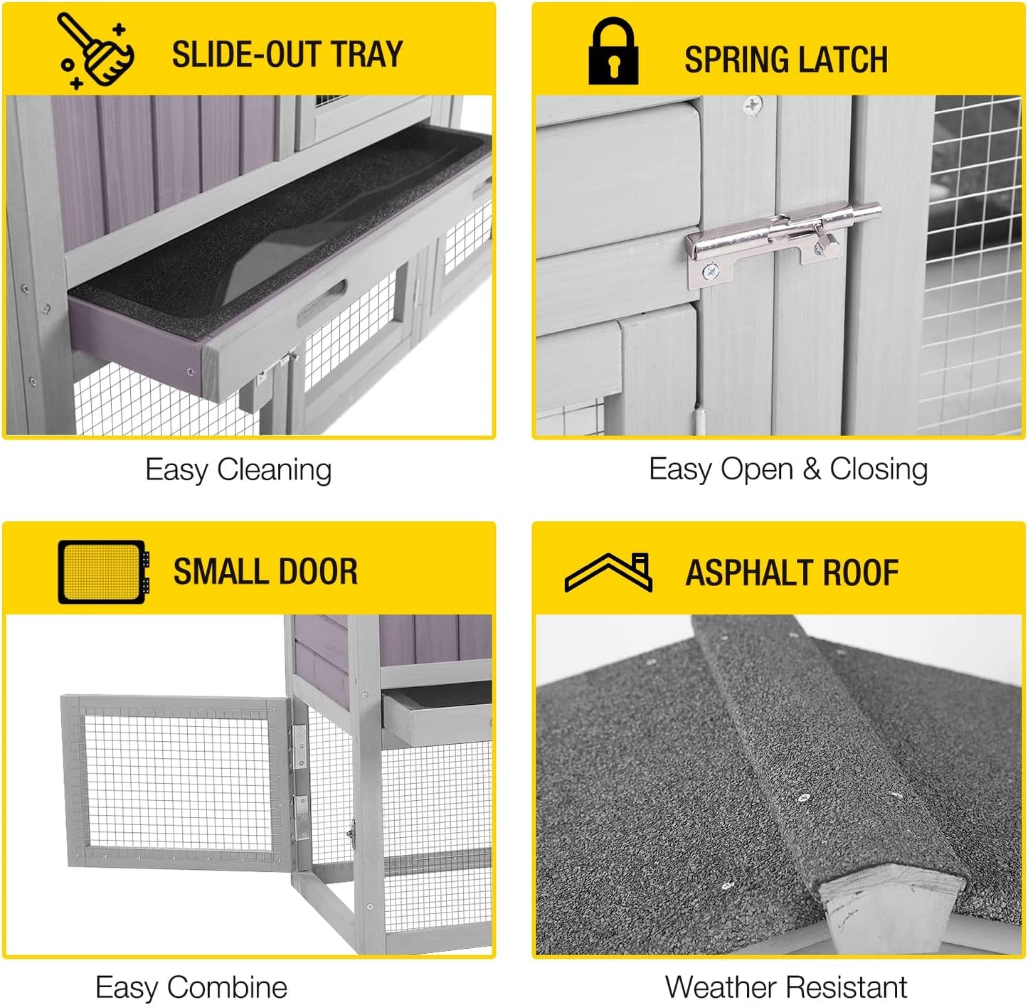 Pet Playpen Guinea Pig Cage Small Animal Rabbit Exercise Pen with Waterproof Floor Liner - Extension Playpen ONLY