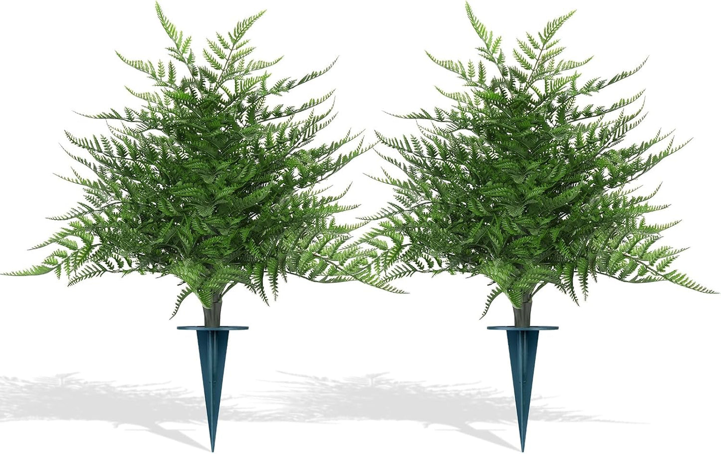 Artificial Cedar Topiary Trees with Ground Spike, 4 Pieces Fake Pine Shrubs Bushes, UV Resistant Faux Evergreen Cypress Tree Plants for Indoor Outdoor Planters Front Porch