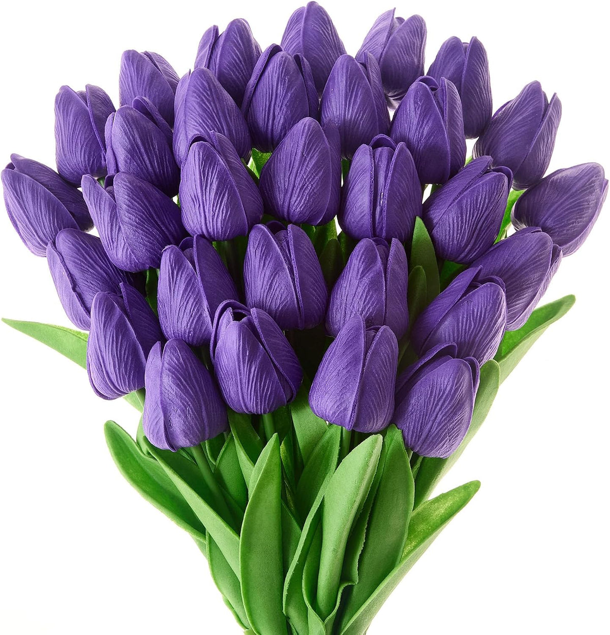 30 Pcs Tulips Artificial Flowers Fake Pink Flowers Latex Tulips Real Touch 13" Silk Flower for Spring Mother's Day Easter Gifts in Bulk Home Kitchen Wedding Decorations