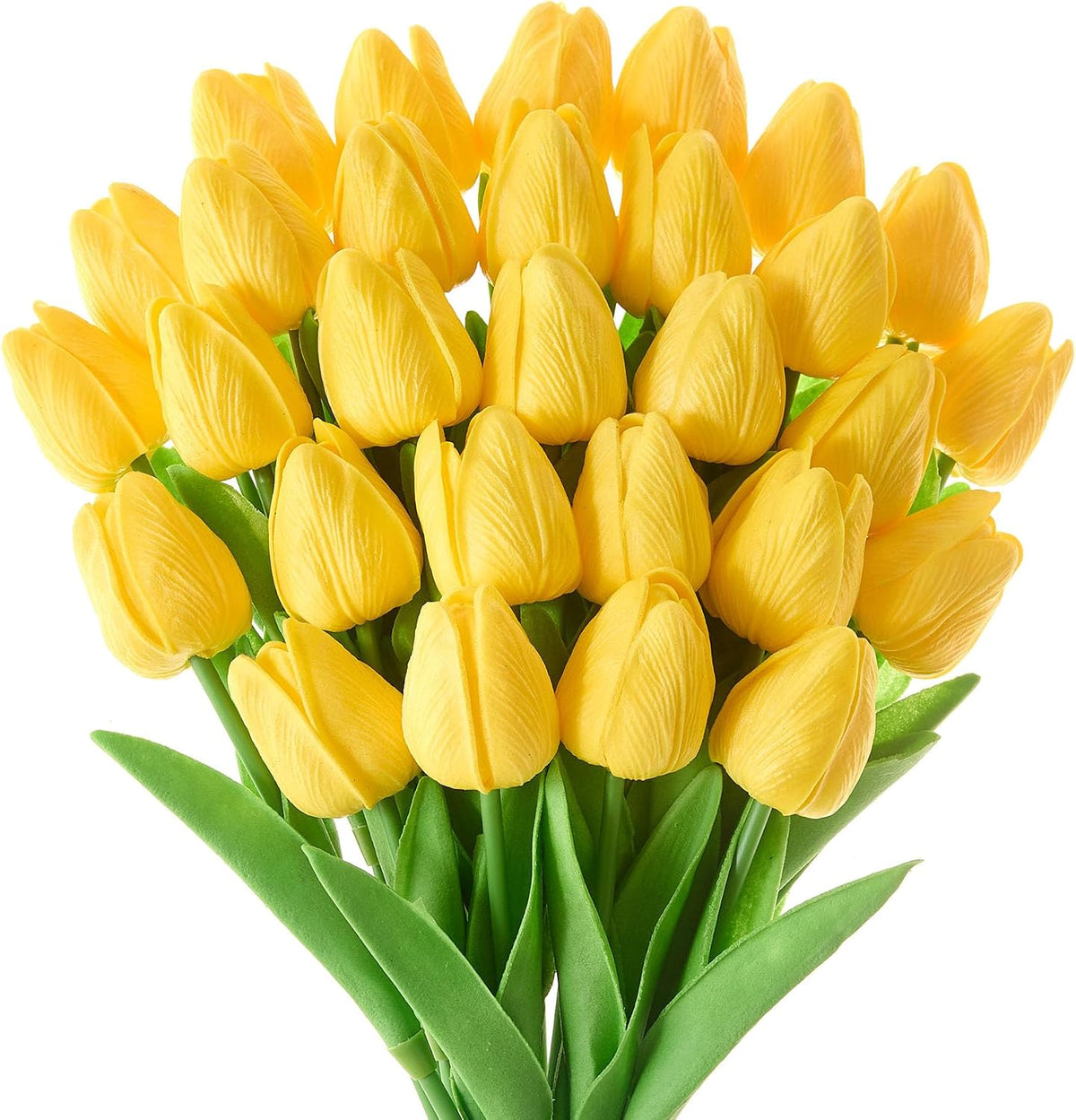 30 Pcs Tulips Artificial Flowers Fake Pink Flowers Latex Tulips Real Touch 13" Silk Flower for Spring Mother's Day Easter Gifts in Bulk Home Kitchen Wedding Decorations