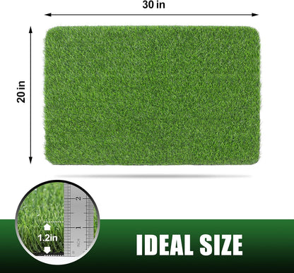 Artificial Grass Door Mat, Thick Turf Grass Dog Indoor/Outdoor Rug, 30"x20"