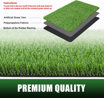 Artificial Grass Door Mat, Thick Turf Grass Dog Indoor/Outdoor Rug, 30"x20"