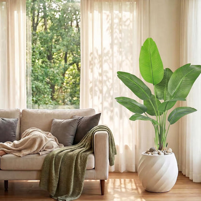 Birds of Paradise Artificial Plants Indoor, 4FT Fake Banana Tree