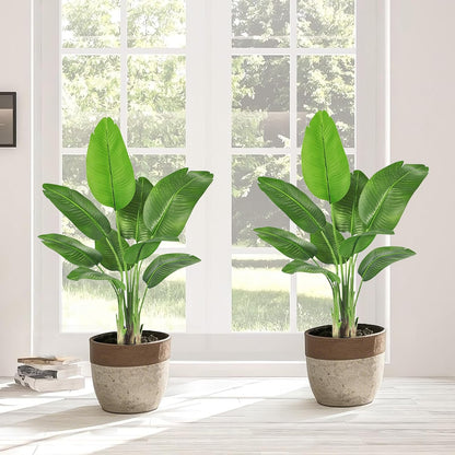 Birds of Paradise Artificial Plants Indoor, 4FT Fake Banana Tree