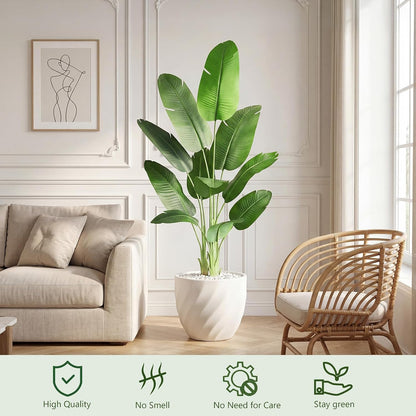 Birds of Paradise Artificial Plants Indoor, 4FT Fake Banana Tree