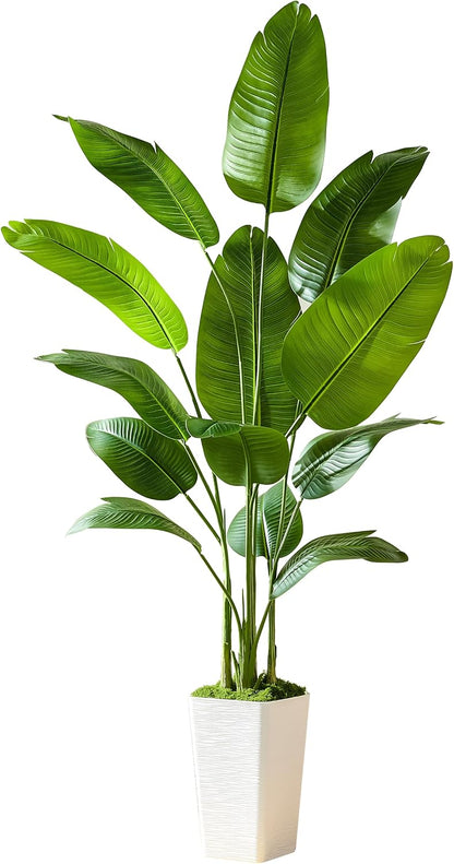 Birds of Paradise Artificial Plants Indoor, 4FT Fake Banana Tree