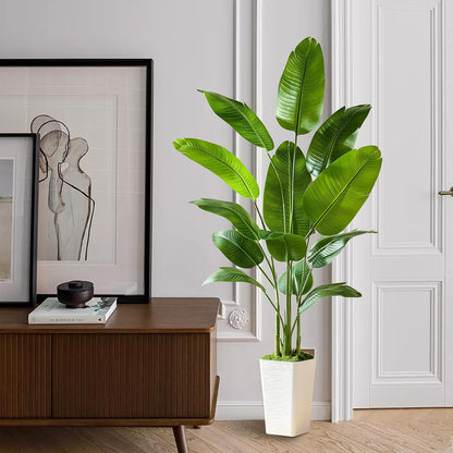 Birds of Paradise Artificial Plants Indoor, 4FT Fake Banana Tree