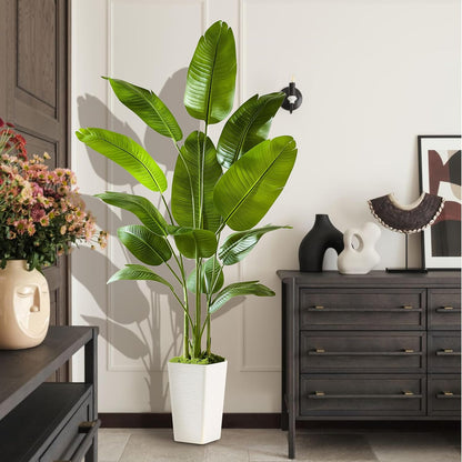 Birds of Paradise Artificial Plants Indoor, 4FT Fake Banana Tree