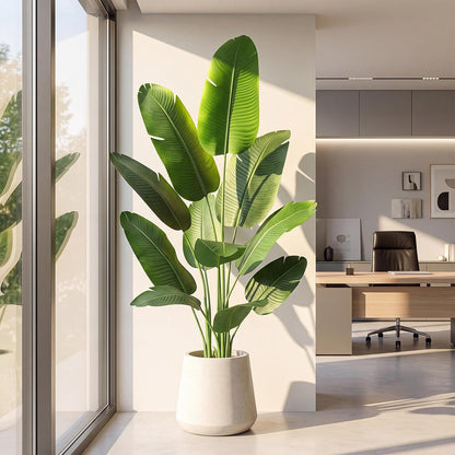 Birds of Paradise Artificial Plants Indoor, 4FT Fake Banana Tree