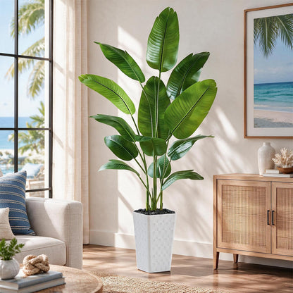 Birds of Paradise Artificial Plants Indoor, 4FT Fake Banana Tree