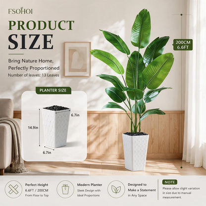 Birds of Paradise Artificial Plants Indoor, 4FT Fake Banana Tree