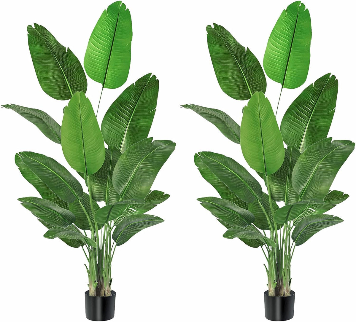 Birds of Paradise Artificial Plants Indoor, 4FT Fake Banana Tree