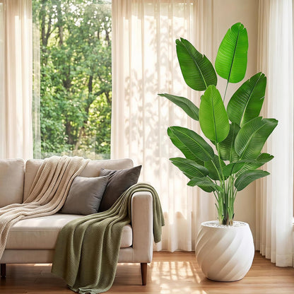 Birds of Paradise Artificial Plants Indoor, 4FT Fake Banana Tree