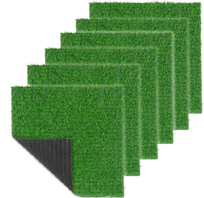 Artificial Grass Mat 12x12 Inch,Fake Grass Turf Patch | Synthetic Grass Indoor Outdoor,Patio Grass Tiles Realistic Grass Rug With Drainage Hole For Table Decoration