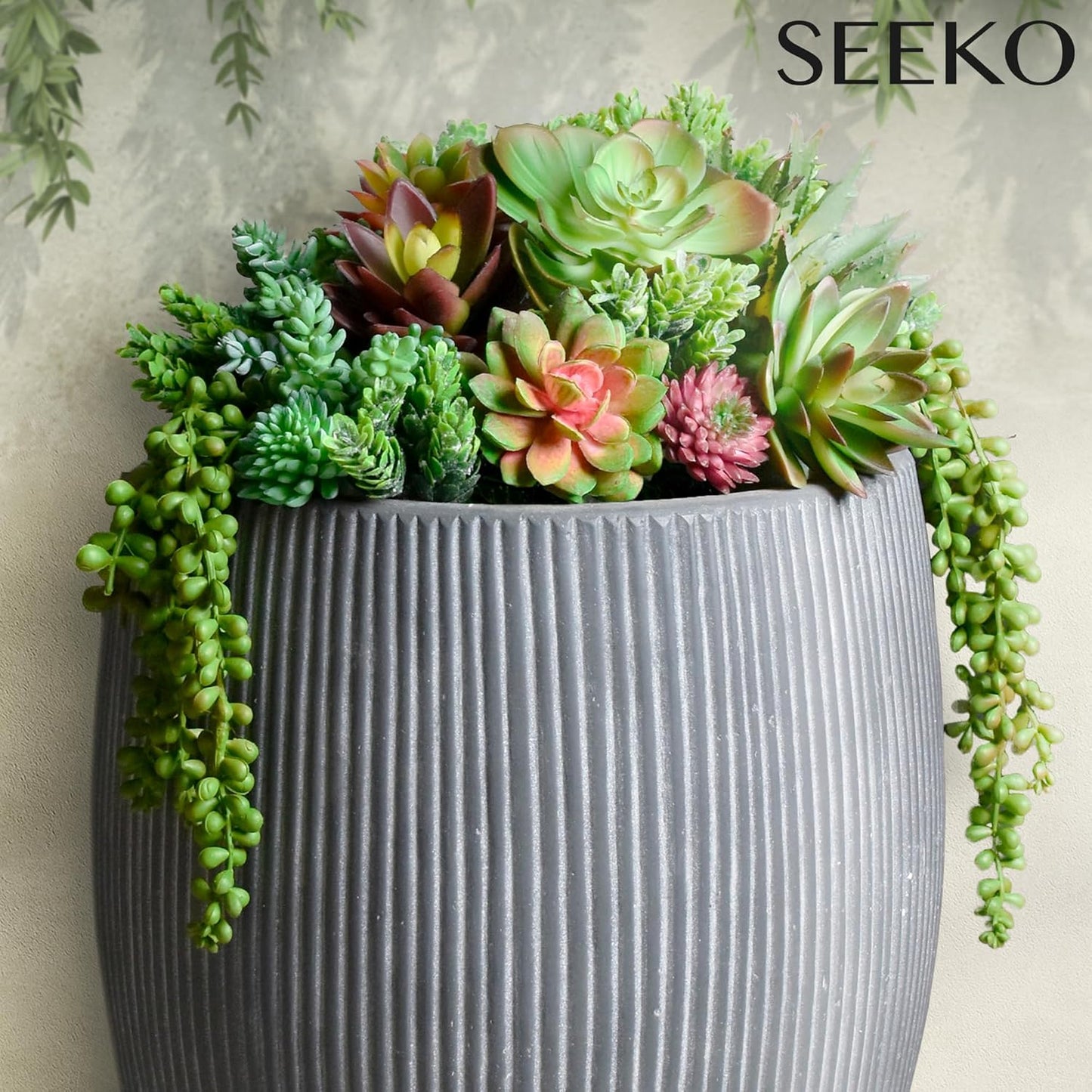 Fake Succulents 28 Pcs - Premium Artificial Faux Succulents Plants | Premium Faux succulents for indoors & outdoors, uv resistant, realistic DIY home & office decor, no watering needed