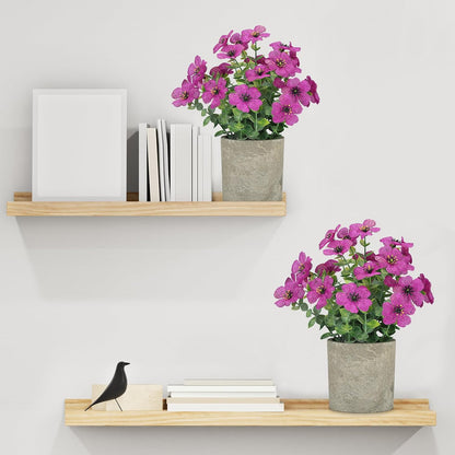 2 Pack Small Fake Plants Potted Artificial Plants Artificial Flowers Potted