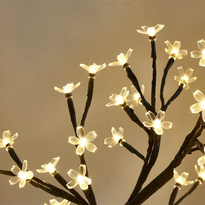 Artificial Tree for Christmas Decorations, 2FT Birch Tree with LED Lights, Warm White Fairy Lights Spirit Tree Lamp for Home Indoor Tabletop Centerpiece, Battery Powered, Timer