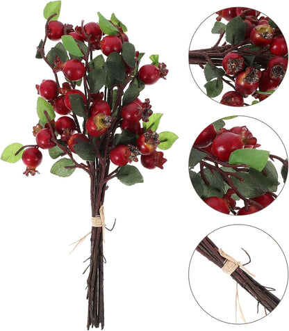 Group of 5 Pomegranate Berries Bouquet Floral Artificial Flowers Pomegranate Berries Branches Artificial Rosehip Berries Simulation Pomegranate Fruit Floral Decor
